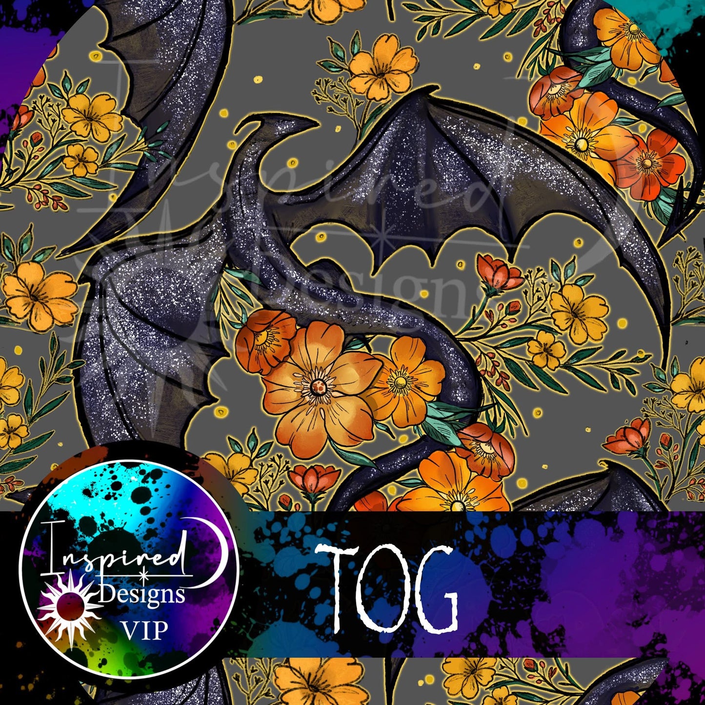 TOG- Maps & floral Dragon