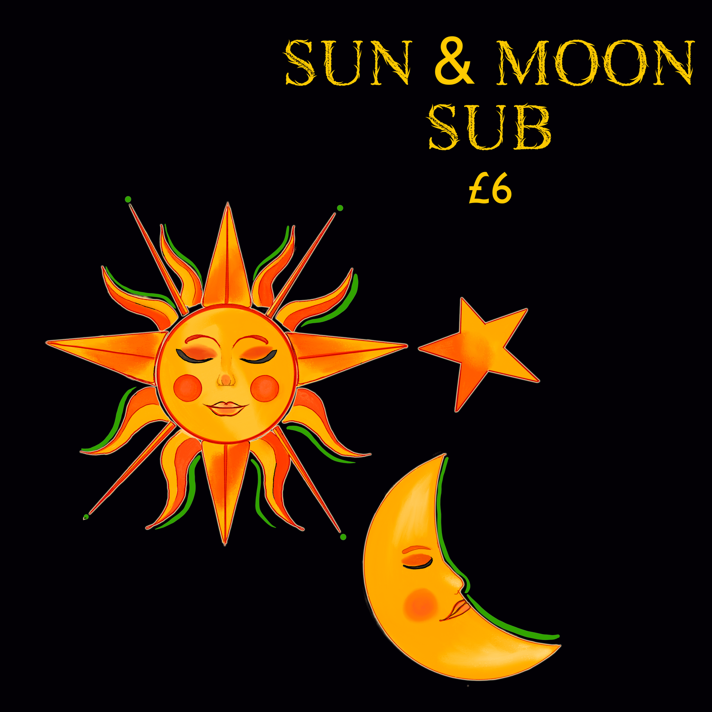 Stars and moon sub set