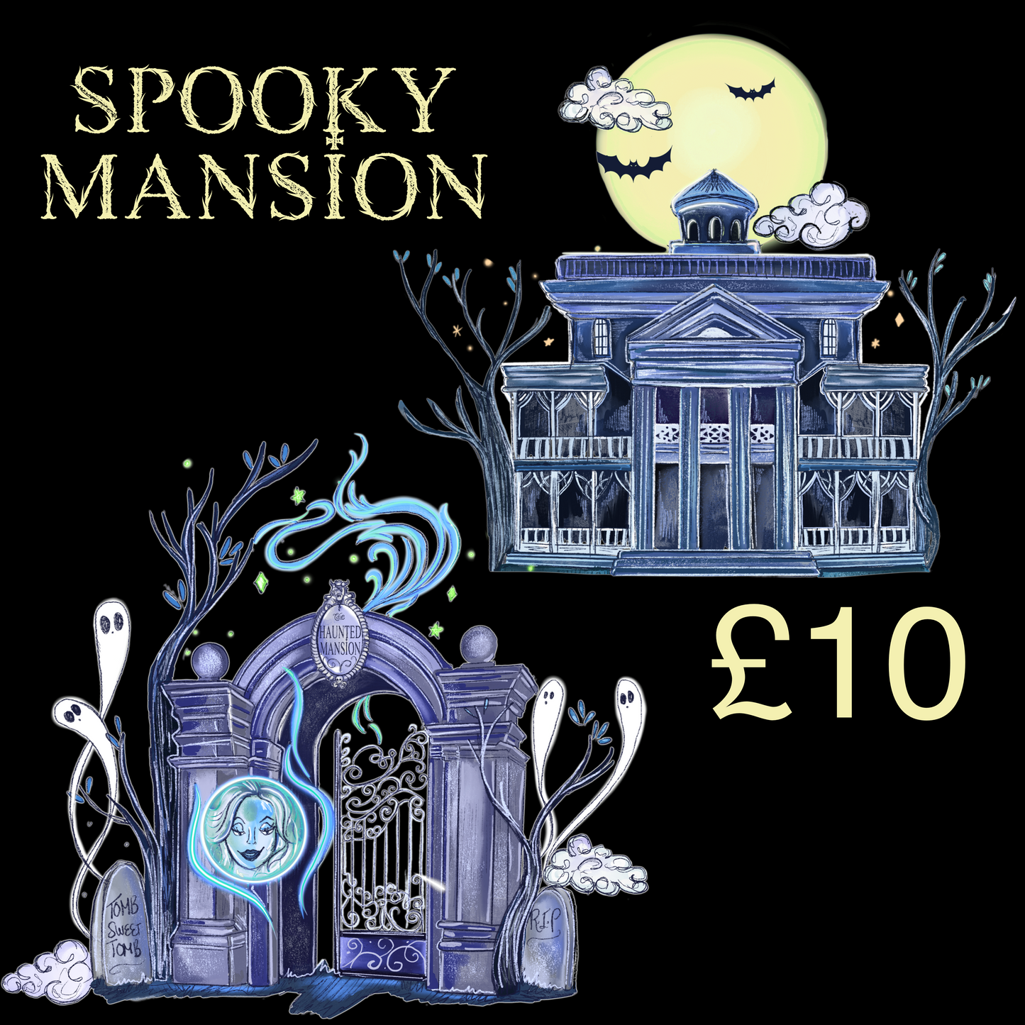 Spooky mansion sub set- purple