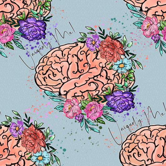 Uniquely Me Floral- Dusty Blue