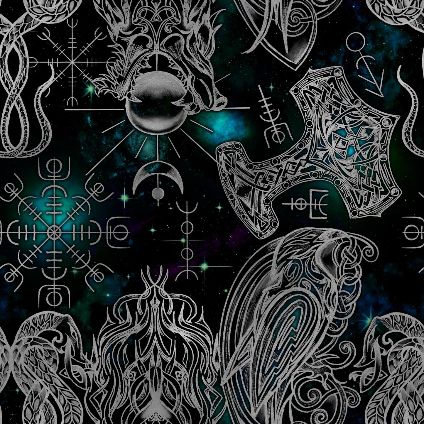 Viking mix silver and teal