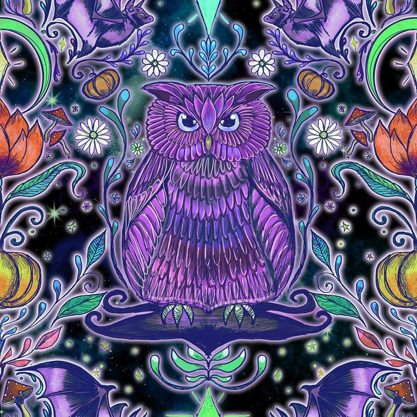 Purple owl