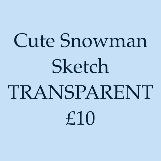 Cute snowman sketch transparent