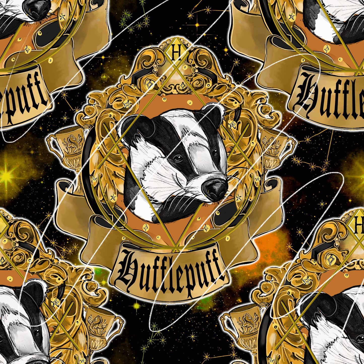 Hufflepuff pride - seamless