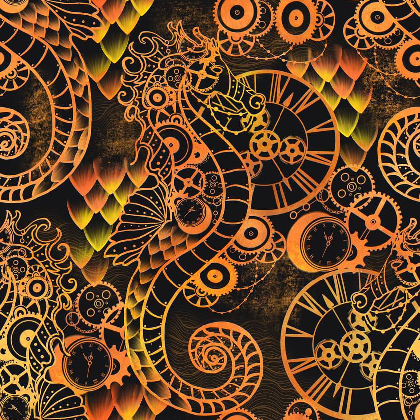 Steampunk Seahorse 1