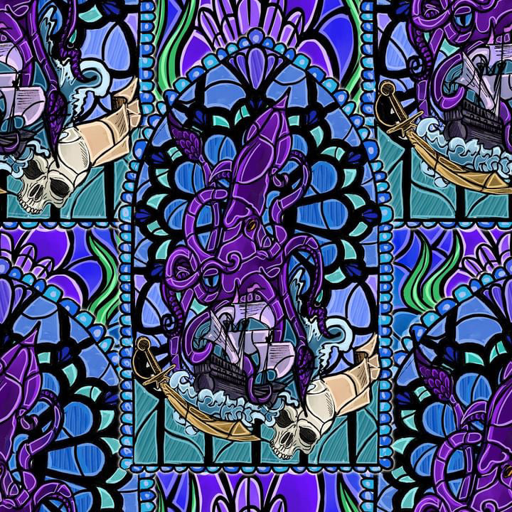 Stainglass Kraken