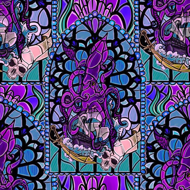 Stainglass Kraken 2