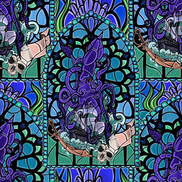 Stainglass Kraken 3