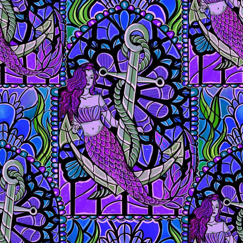 Stainglass mermaid 2