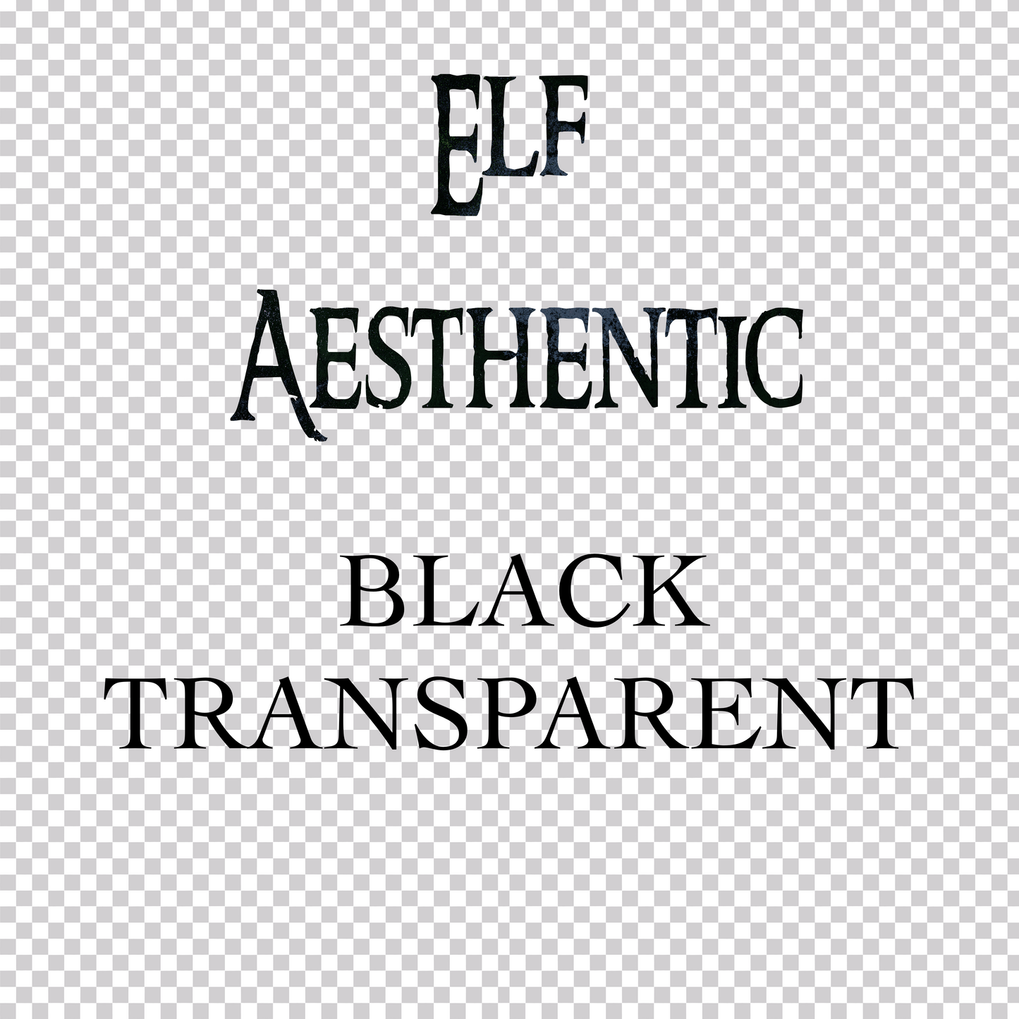 Elf Black Transparent