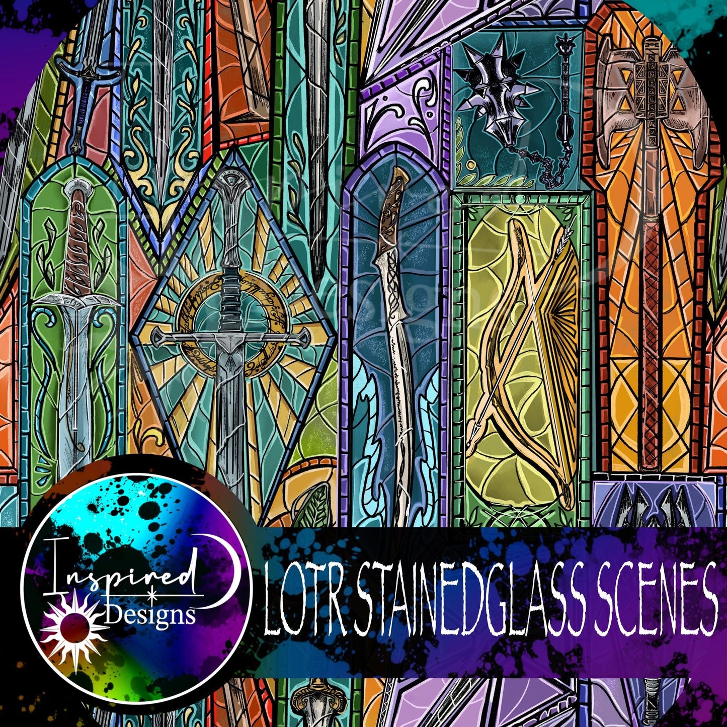 Stainedglass Scenes - LOTR PT 2