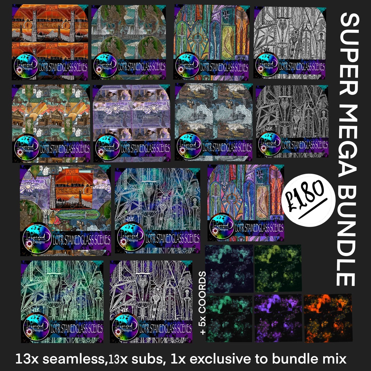 Stainedglass Scenes - LOTR PT 2