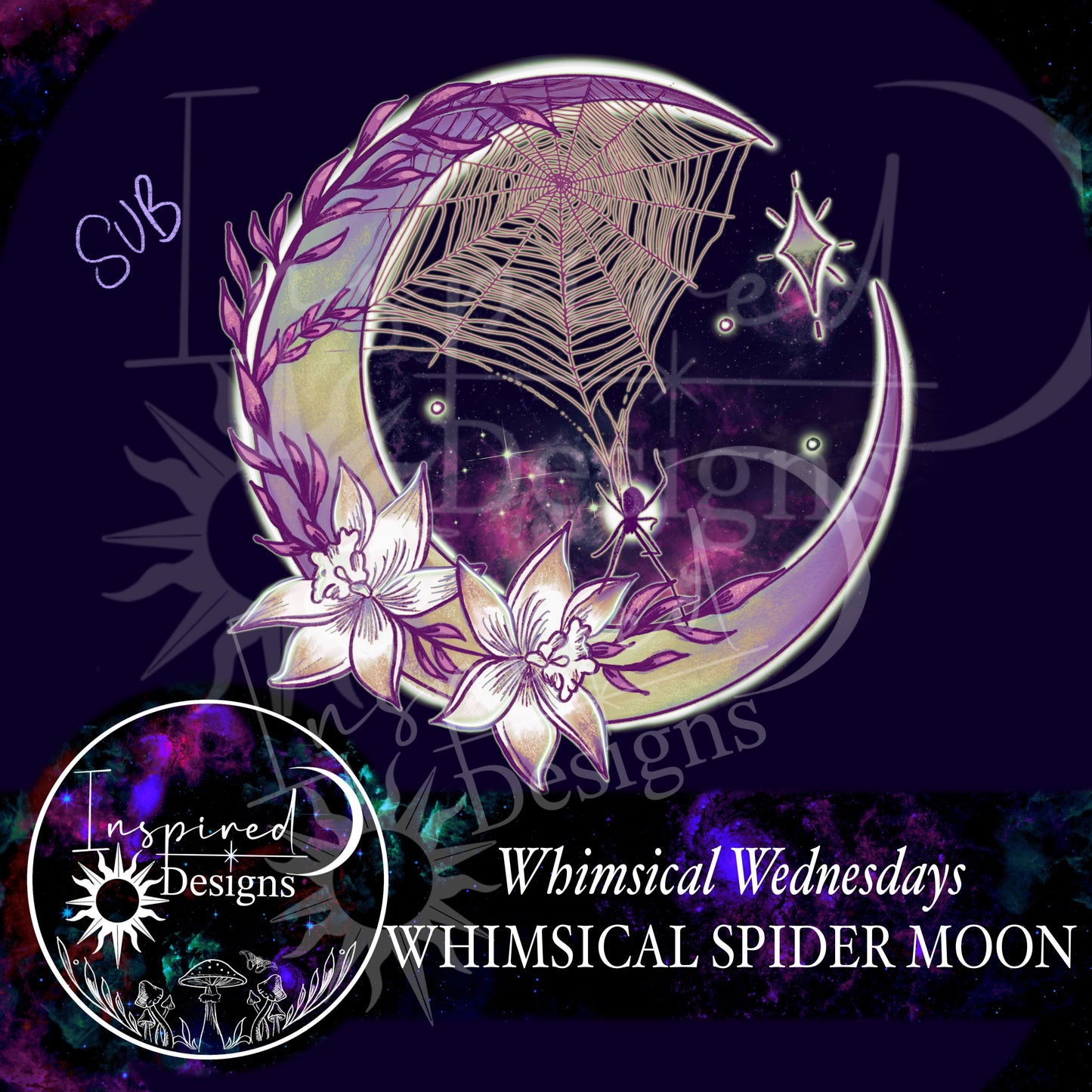 Whimsical Wednesday - Whimsical Spider Moon