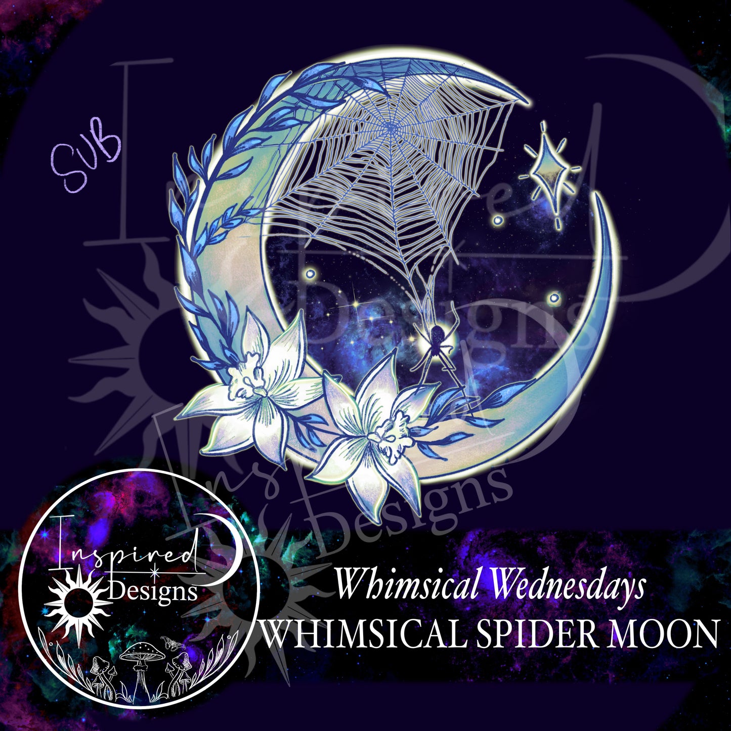 Whimsical Wednesday - Whimsical Spider Moon