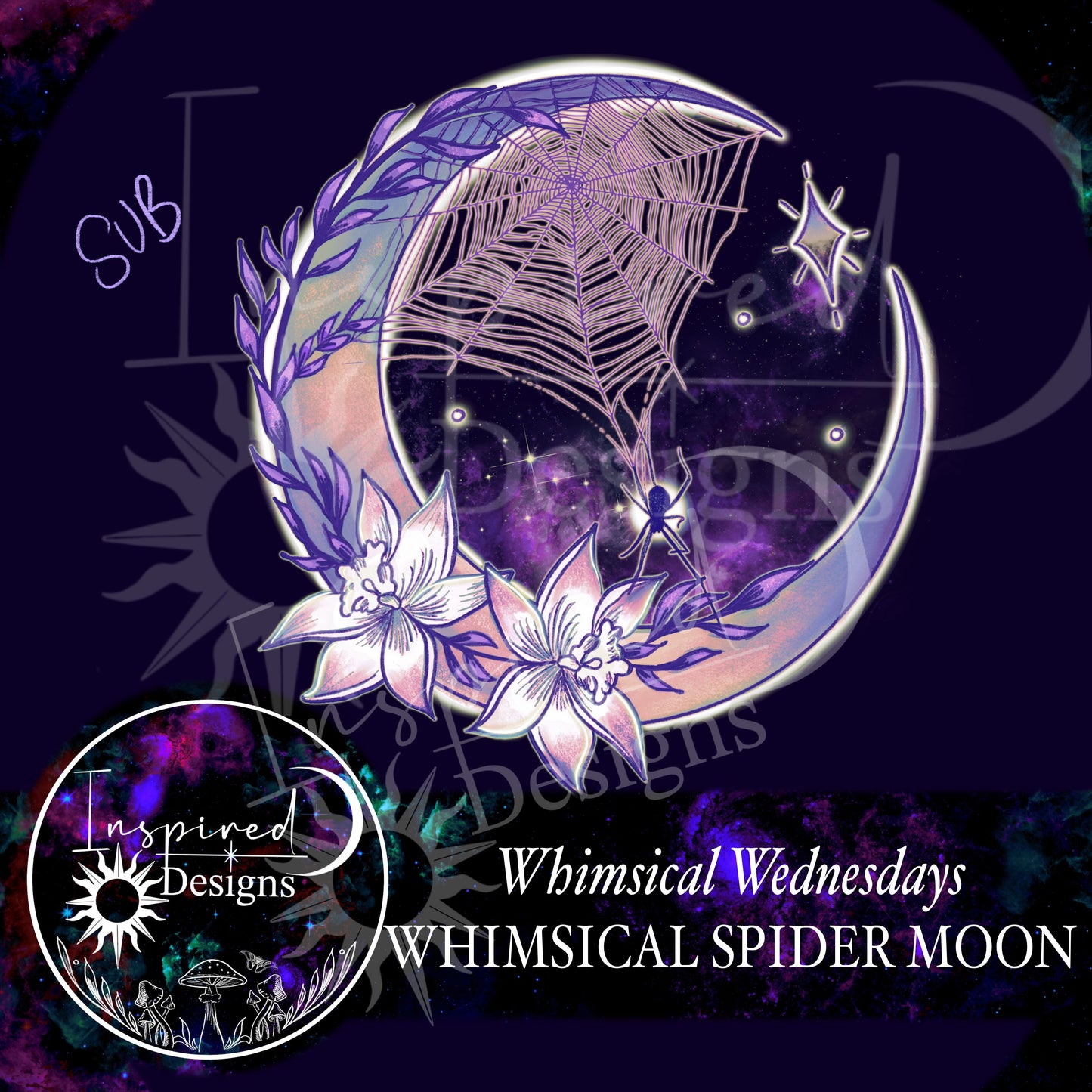Whimsical Wednesday - Whimsical Spider Moon