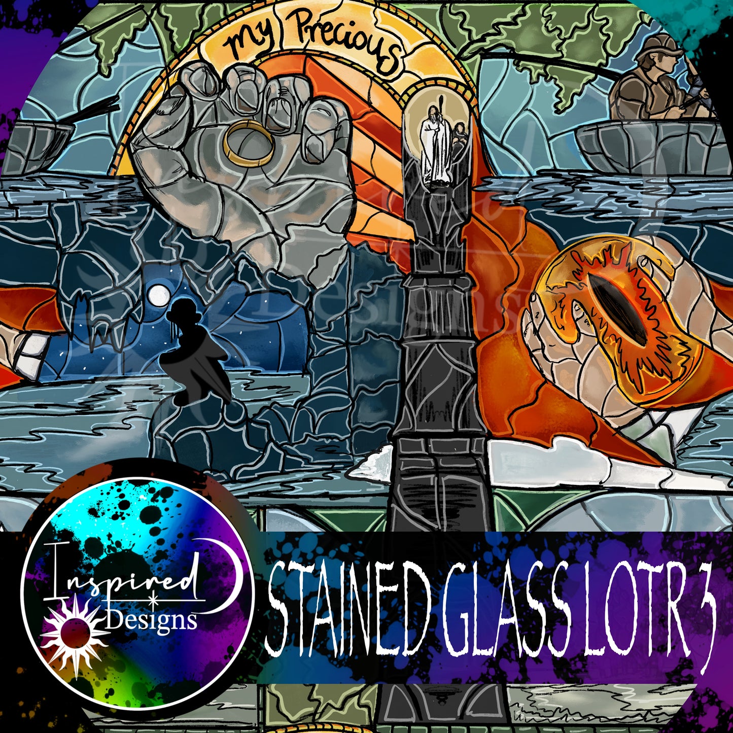 Stainedglass Scenes - LOTR PT 3