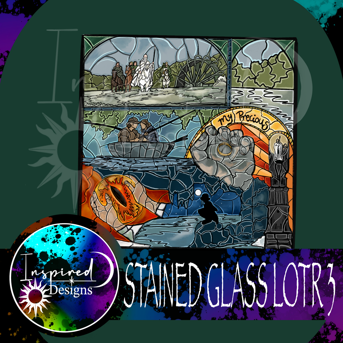 Stainedglass Scenes - LOTR PT 3