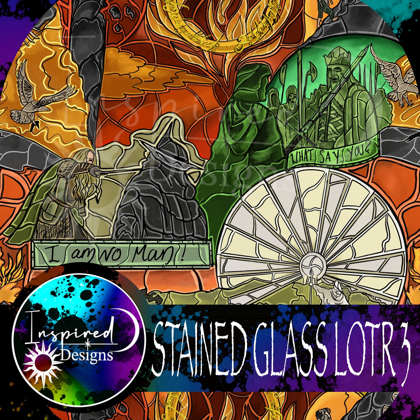 Stainedglass Scenes - LOTR PT 3