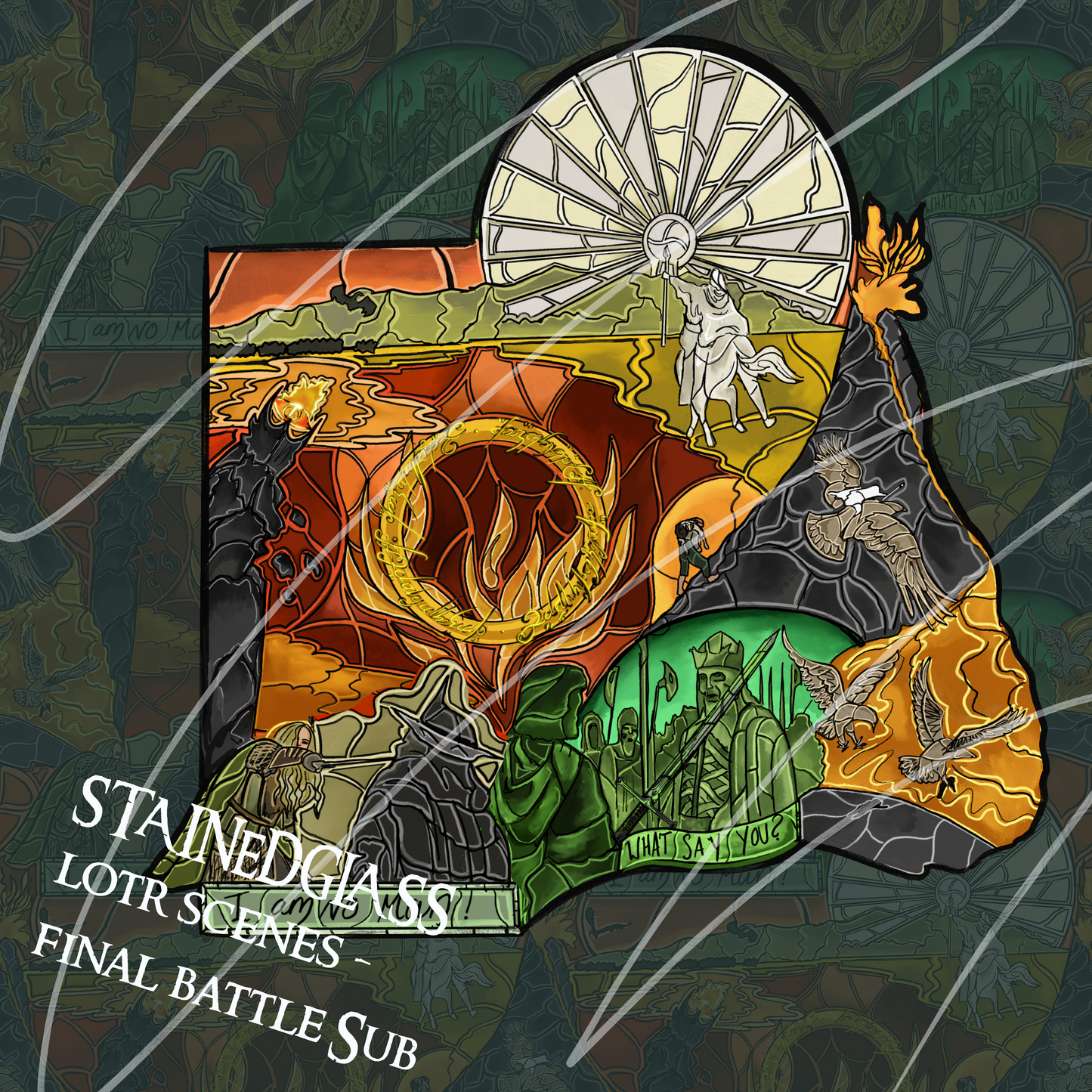 Stainedglass Scenes - LOTR PT 3